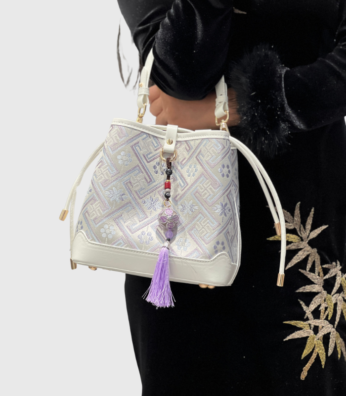 ZhuangJin light purple crossbody bag