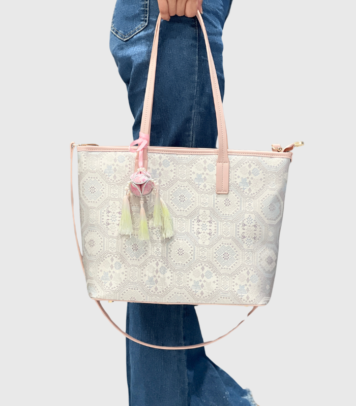 Python Dragon Pattern Brocade Pattern Handbag